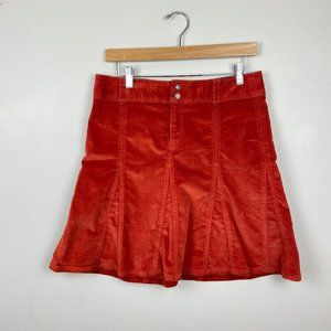 Athleta Whenever Skirt Burnt Orange Corduroy Flare